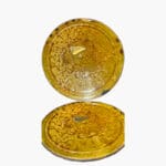 Assiettes plates Tamegroute avec détails en laiton