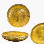 Tamegroute flat bowl in ochre light - 25 cm
