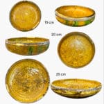 Tamegroute flat bowl in ochre light - several sizes