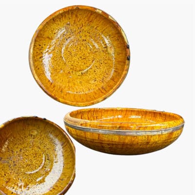 bowl with brass details 15 cm