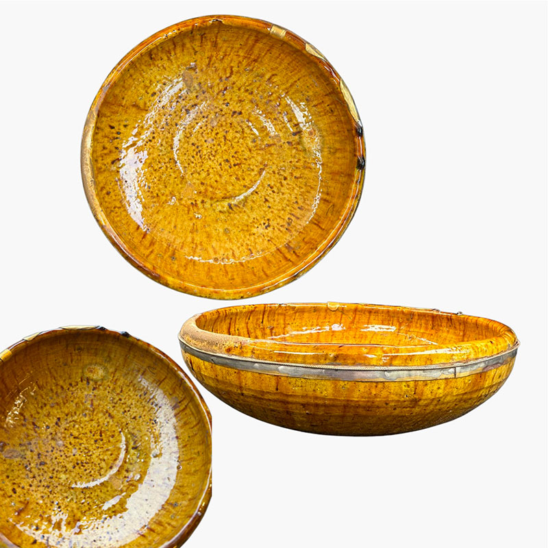 bowl with brass details 15 cm