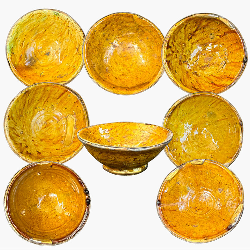 Ocher colored tamegroot skalę in 11-13 cm