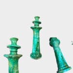 Bougeoirs Tamegroute verts taille XL