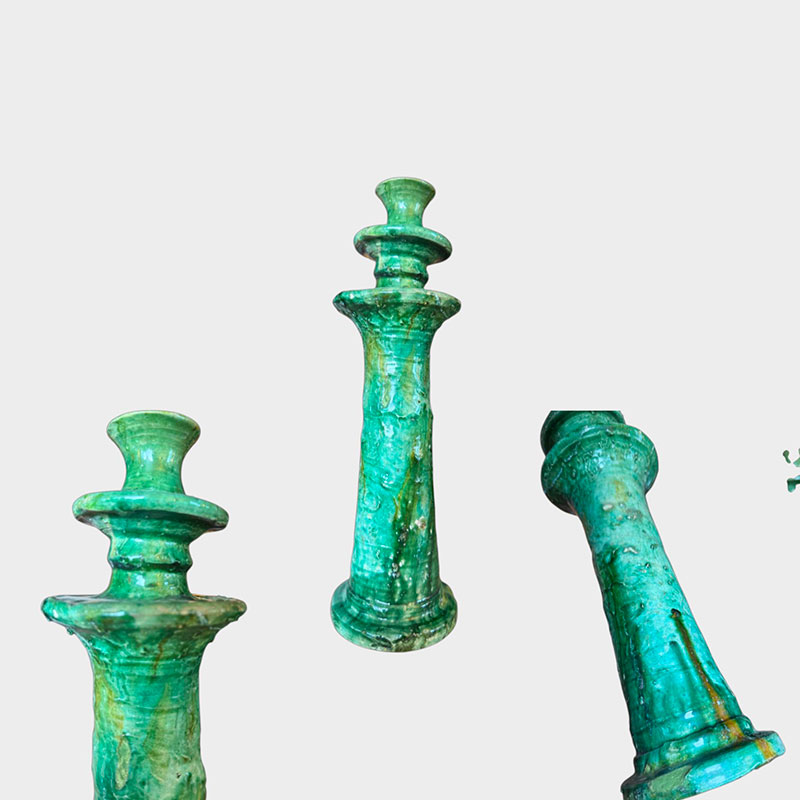 Bougeoirs Tamegroute verts taille XL
