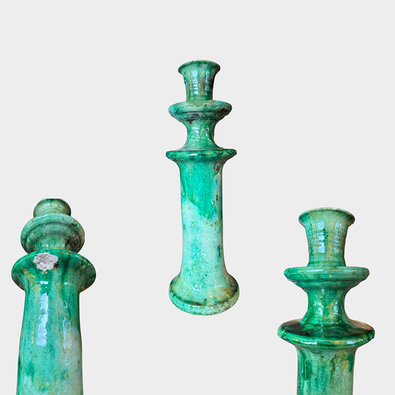 Bougeoirs Tamegroute verts taille XL
