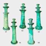 Bougeoirs Tamegroute verts taille XL