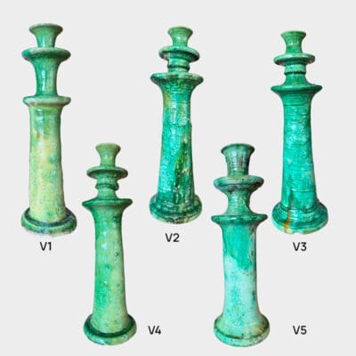 Bougeoirs Tamegroute verts taille XL