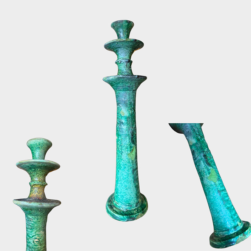 Tamegroute candlesticks XXL green