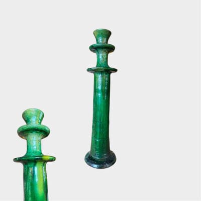 Tamegroute candlesticks XXL green