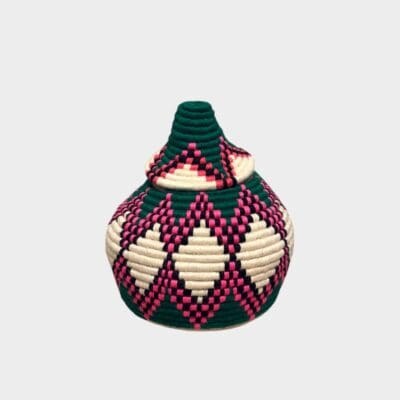 Berbermand M groen, roze, crème