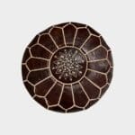 Pouf marron foncé à motifs - modèle haut